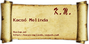 Kacsó Melinda névjegykártya